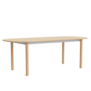 Hay Annex Oblong Eettafel eiken / aluminium, eiken onderstel 220cm