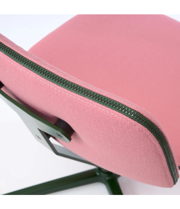Raawii Arba Lounge Stoel Vidar pink, donkergroen swivel onderstel
