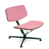 Raawii Arba Lounge Stoel Vidar pink, donkergroen swivel onderstel