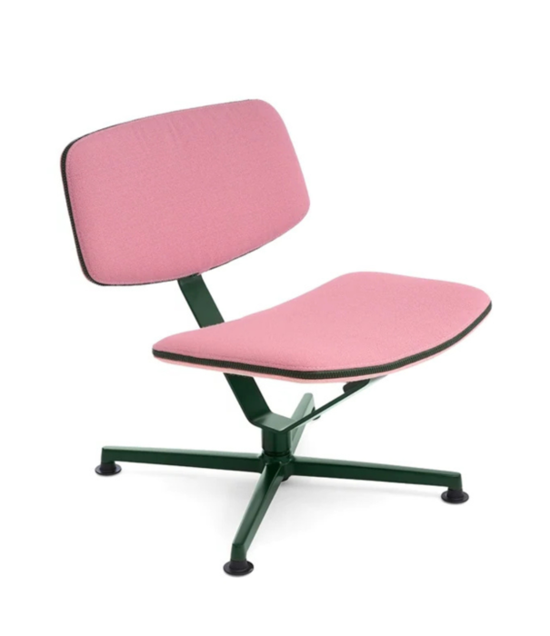 Raawii Raawii Arba Lounge Stoel Vidar pink, donkergroen swivel onderstel