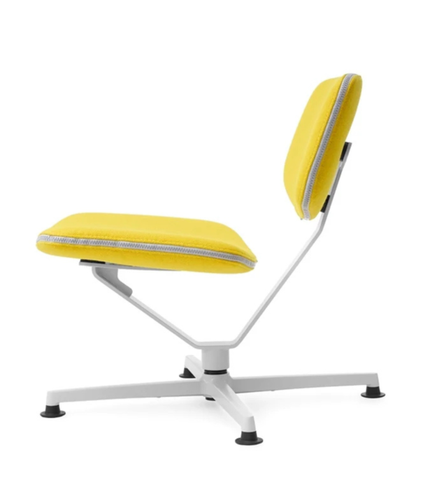 Raawii Arba Lounge Chair Vidar yellow, light grey swivel base