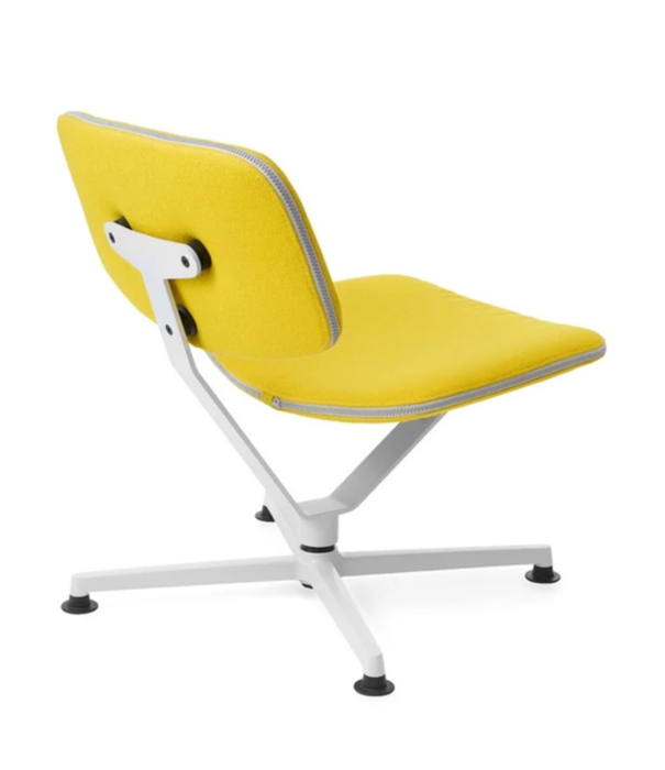 Raawii Arba Lounge Chair Vidar yellow, light grey swivel base