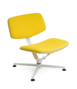 Arba Lounge Stoel Vidar yellow, lichtgrijs swivel onderstel