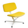 Raawii Arba Lounge Stoel Vidar yellow, lichtgrijs swivel onderstel