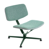 Raawii Arba Lounge Stoel Sisu green, dark green swivel onderstel