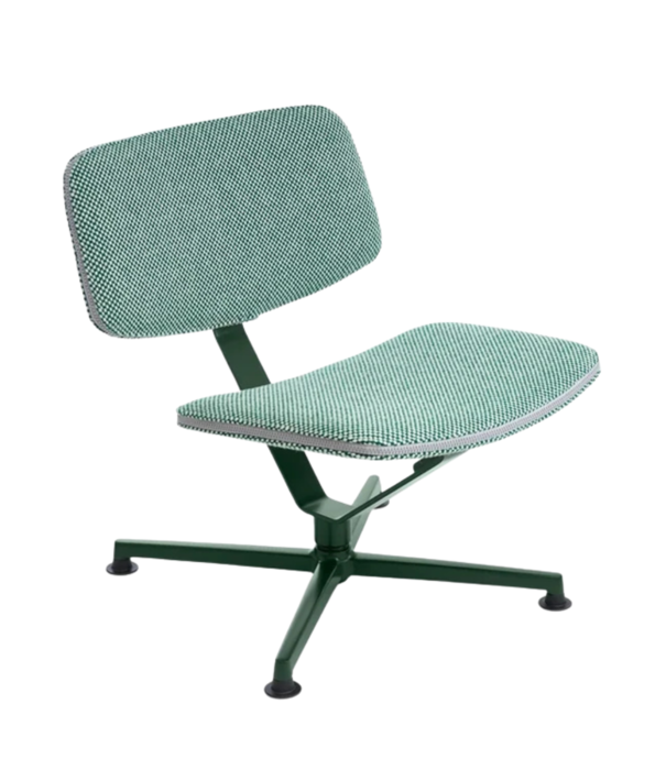 Raawii  Arba Lounge Stoel Sisu green, dark green swivel onderstel