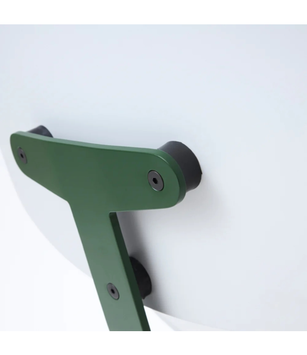 Raawii Arba Lounge Stoel lichtgrijs kuip, dark green swivel onderstel