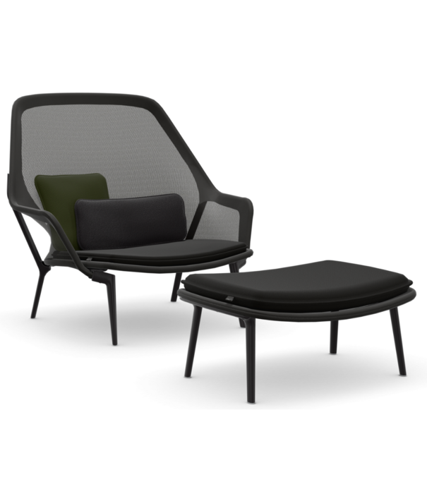 Vitra  Vitra  Slow Chair & Ottoman  knit, deep black base