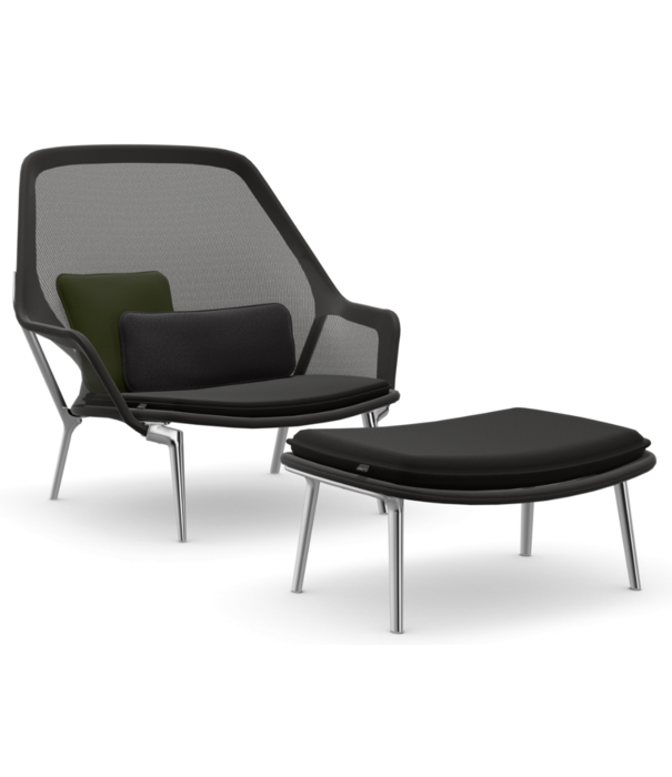 Vitra  Vitra  Slow Chair & Ottoman  knit, polished base