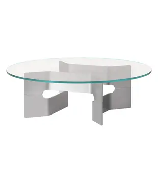 JG Coffee Table brushed aluminium 98cm