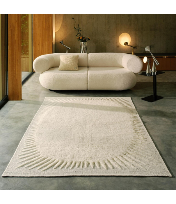 Tom Dixon  Tom Dixon Edgy Wol Vloerkleed off white