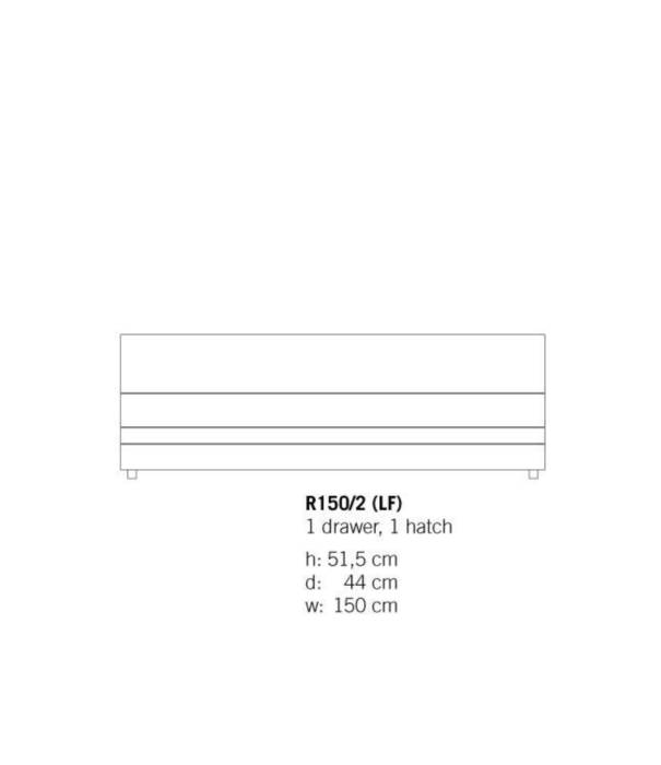Asplund  Rand TV & Audio Kast wit 150cm - Sale