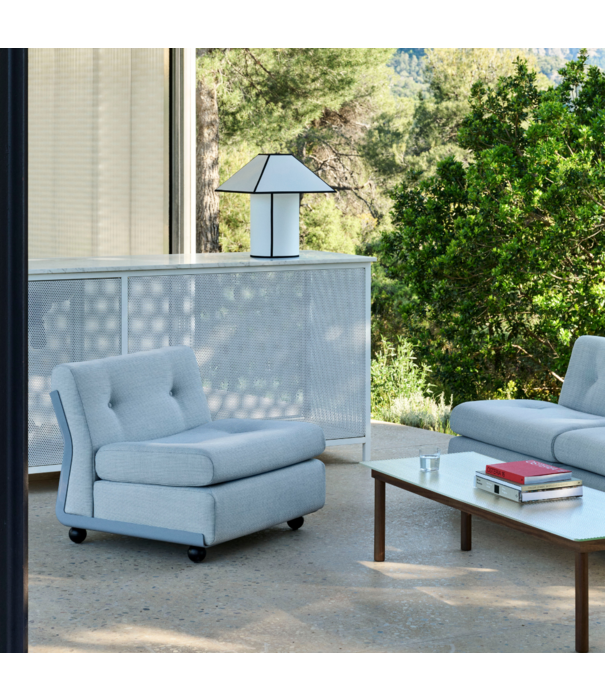 Hay  Amanta 1 seater cream beige shell, Sense Forest leather