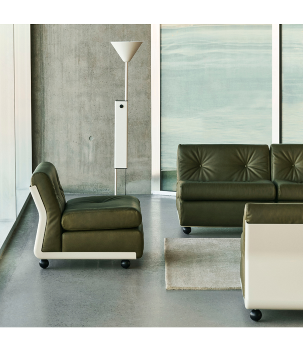 Hay  Hay Amanta 1 seater cream beige shell, Sense Forest leer