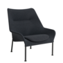 Hay 02 Lounge Chair black tube base, fabric soft black