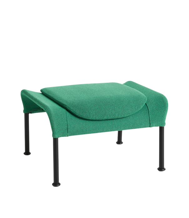 Hay  Hay 02 Lounge Chair black tube base, fabric green