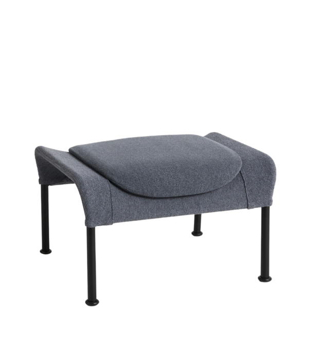 Hay  02 Lounge Stoel zwart tube basis,  stof grey