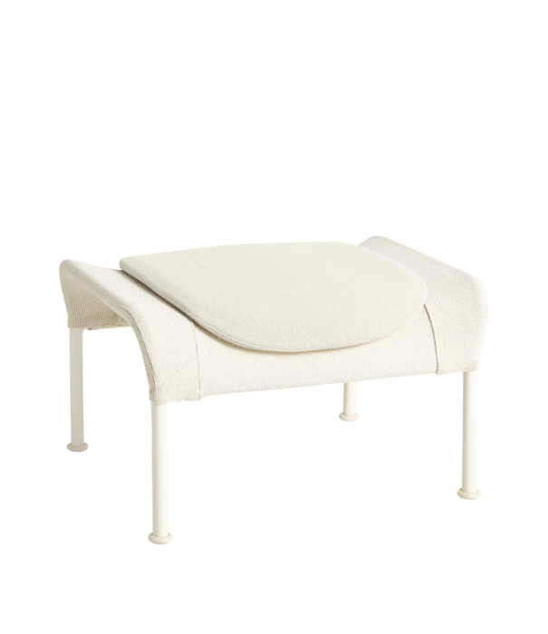Hay  02 Lounge Chair egg shell tube base, soft cream