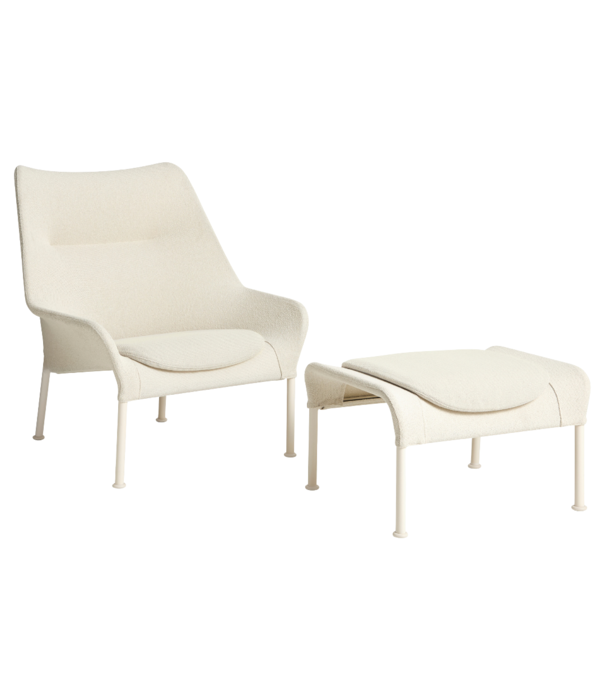 Hay  Hay 02 Lounge Chair egg shell tube base, soft cream