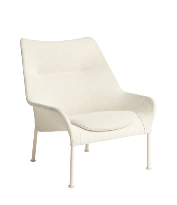 Hay  02 Lounge Stoel egg shell tube basis,  soft cream