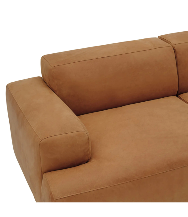 Muuto Connect Soft 3-seater Sofa open right, Grace leather