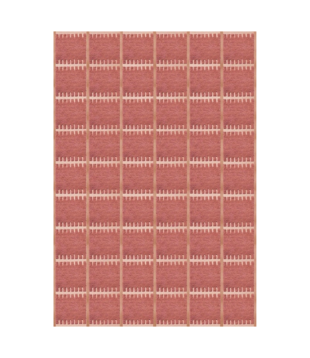 Layered Lilly Rug, claret red