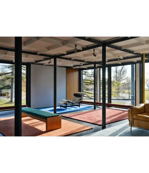 Layered  Layered Classic Solid Wol Vloerkleed blue foncé