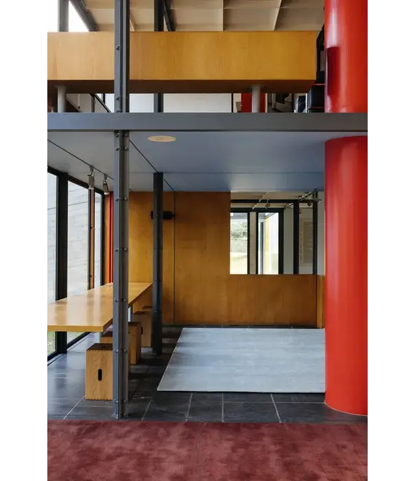 Layered  Layered  Classic Solid Wool Rug ruby red