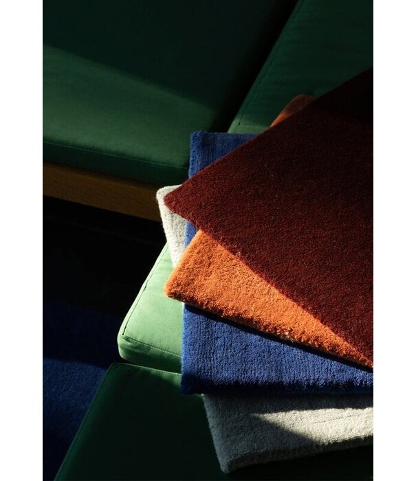 Layered  Layered  Classic Solid Wool Rug red ochre