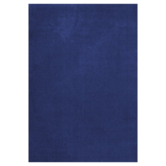 Layered Classic Solid Wool Rug blue foncé