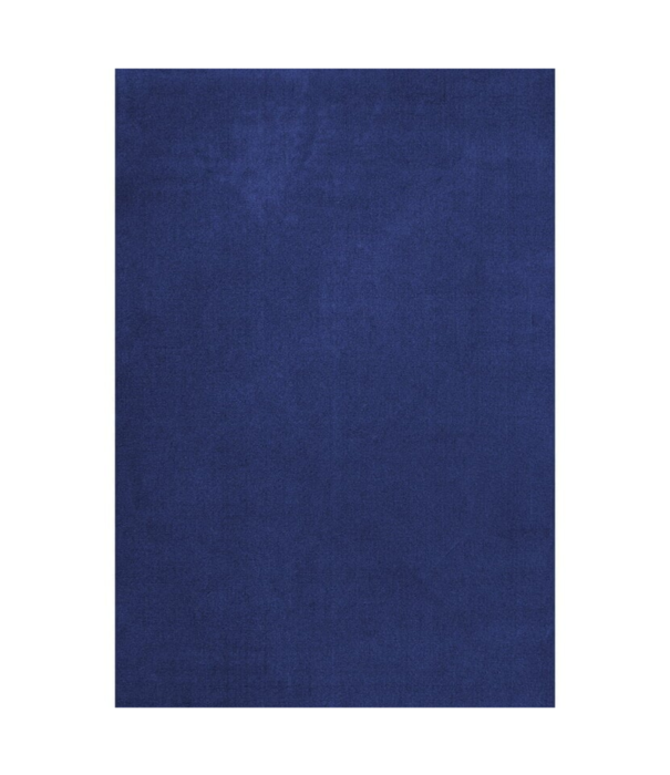 Layered  Layered Classic Solid Wool Rug blue foncé