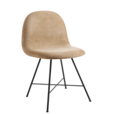 Gubi 3D Dining Chair walnut / Chamois 1715 Elefant, black center base