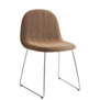 Gubi 3D Eetkamerstoel Bouclé 005, RVS slede onderstel