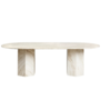 Gubi Epic Elliptical dining table travertine 240 x 120