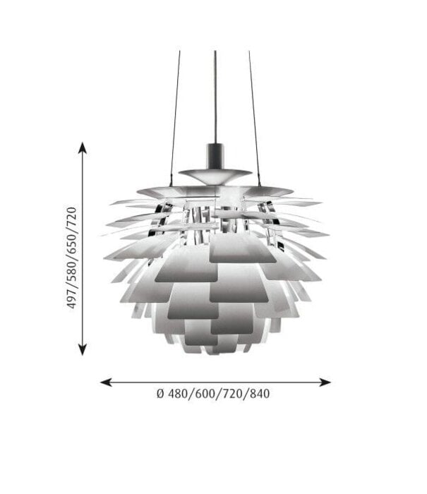 Louis Poulsen  PH Artichoke Hanglamp dusty blue Ø48