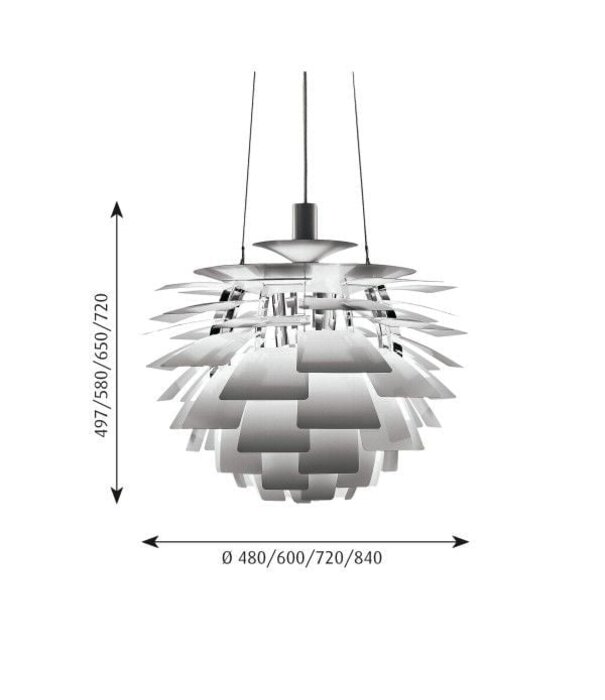 Louis Poulsen  PH Artichoke Hanglamp soft white Ø48