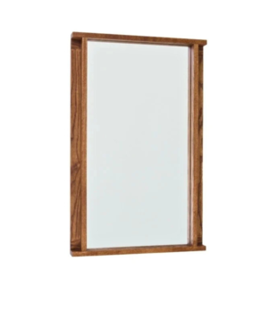 Symmetry Mirror, honey lacquered ash