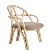 Bistra Lounge Stoel rotan frame, gestoffeerde zitkussen