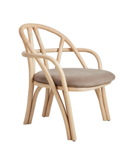 Bistra Lounge Stoel rotan frame, gestoffeerde zitkussen