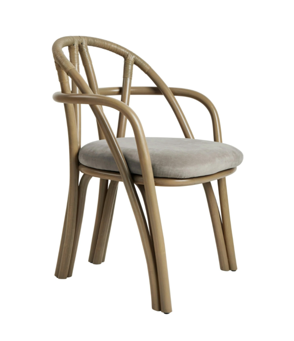 Gubi  Gubi Bistra Eetkamerstoel met arm, rotan