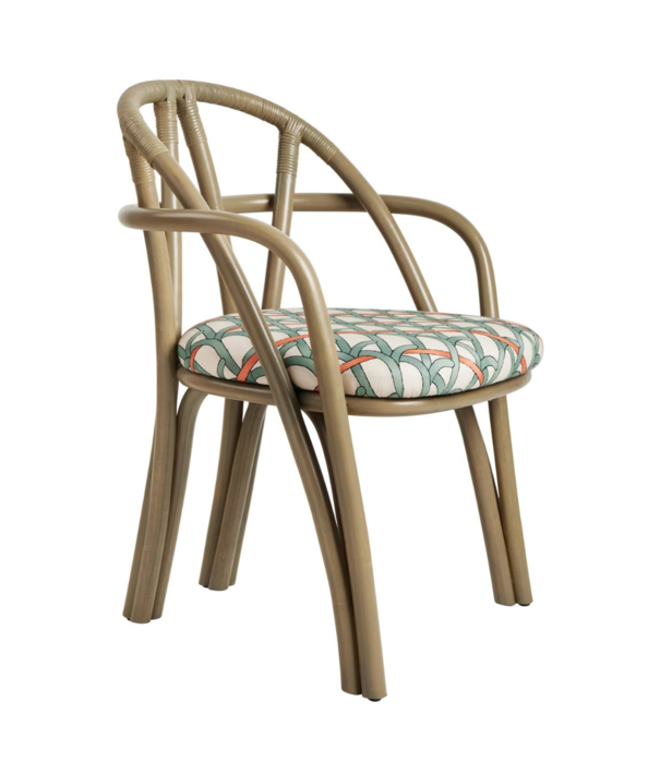 Gubi  Bistra Dining Armchair, upholstered seat cushion