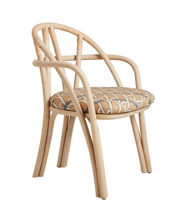 Gubi  Bistra Dining Armchair, upholstered seat cushion