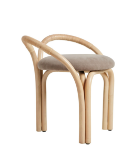 Bistra Stool rattan, upholstered seat cushion