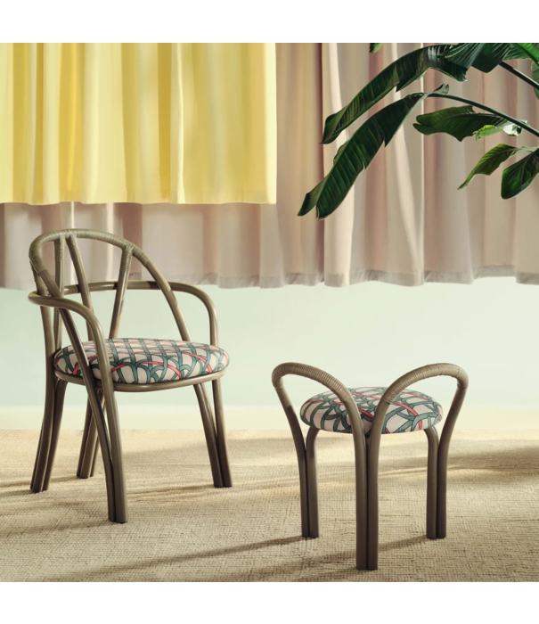 Gubi  Bistra Dining Armchair, upholstered seat cushion