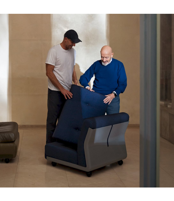 Hay  Hay Amanta 1 seater frost blue shell, Hallingdal 130 grey