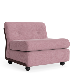 Amanta 1 seater burgundy red shell, Yuma 1851 rose