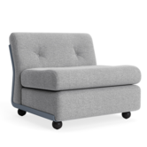 Amanta 1 seater frost blue shell, Hallingdal 130 grey
