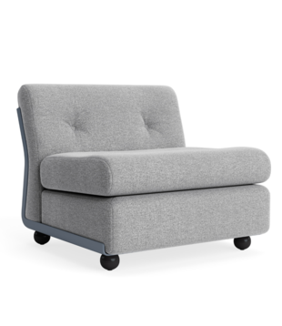 Amanta 1 seater frost blue shell, Hallingdal 130 grey