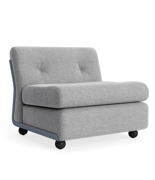 Hay  Amanta 1 seater frost blue shell, Hallingdal 130 grey