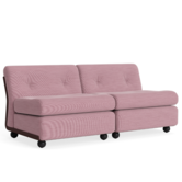 Amanta 2 seater burgundy red shell, Yuma 1851 rose
